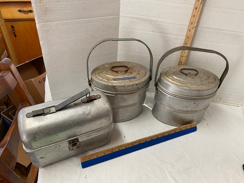 3-Coal miner Style Lunch Buckets