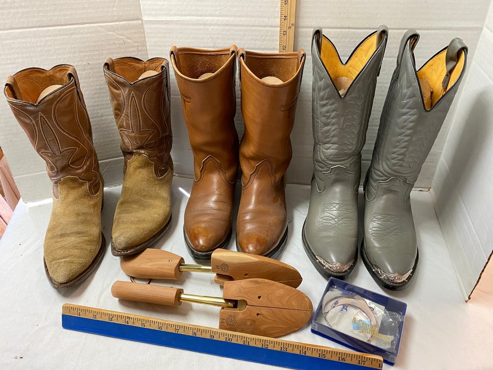 3-Pairs of Cowboy Boots, Stretchers