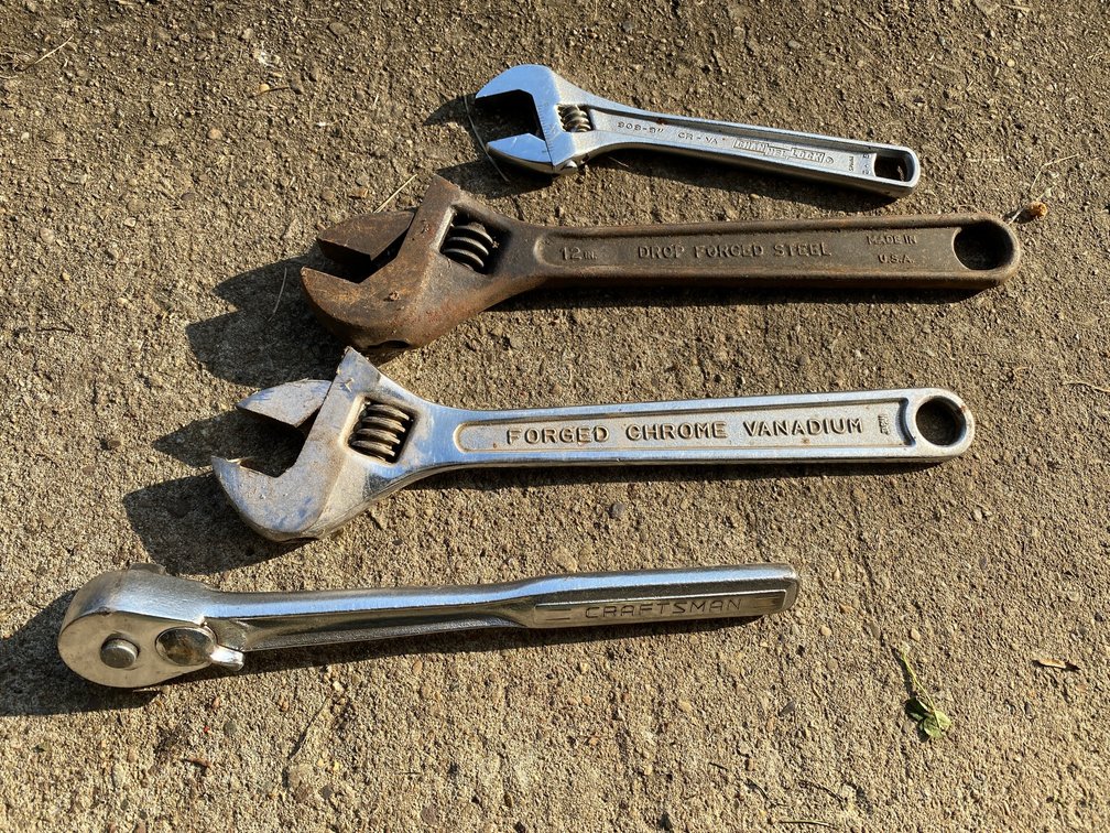 Craftsman 1/2 inch Drive Rachet, 3-Creasant Wrenches