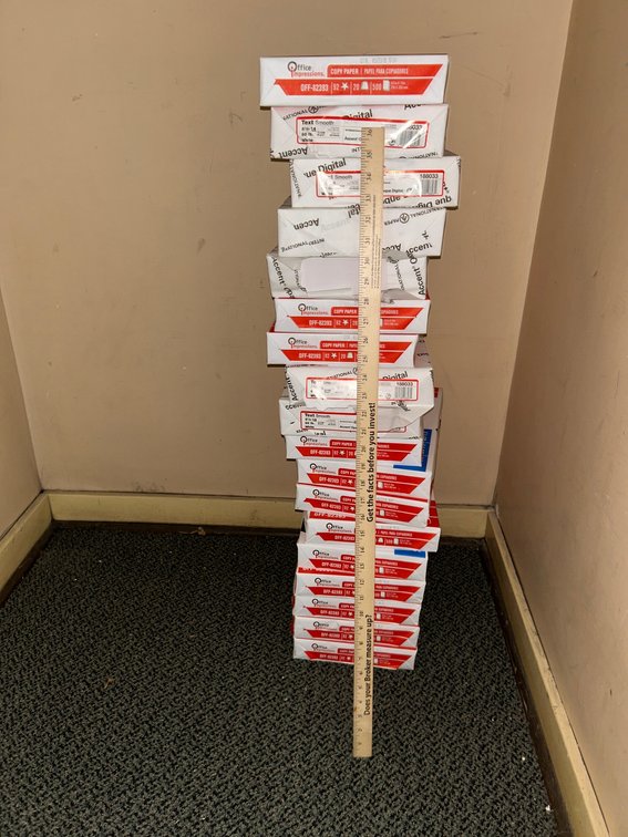 Numerous Reams of Copy Paper