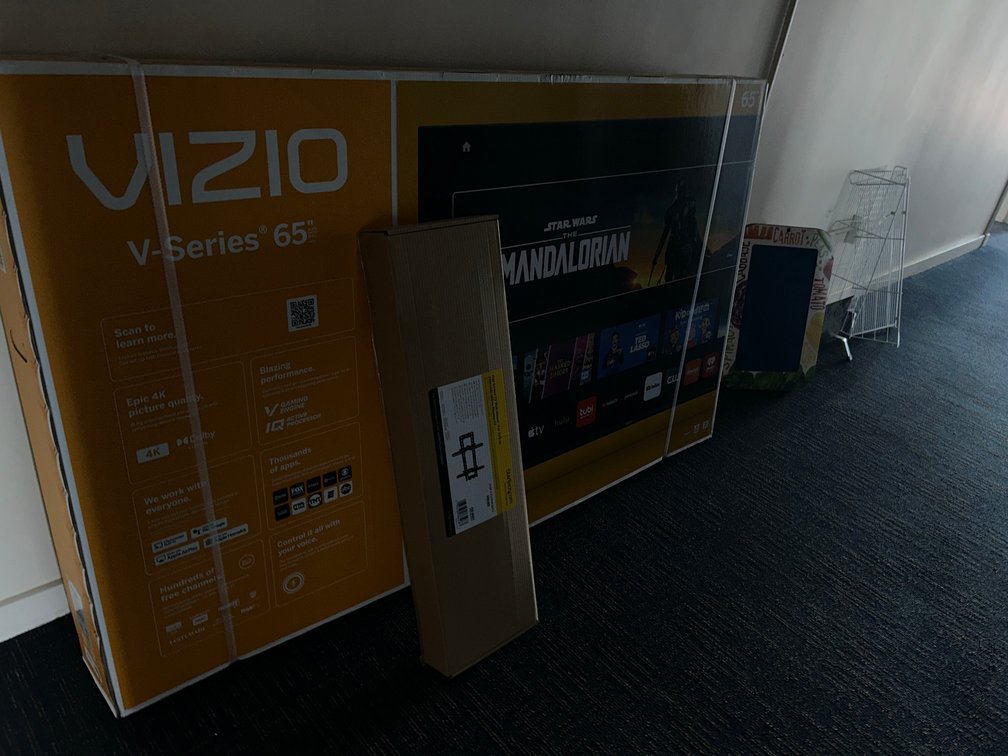 New in Box  Vizio V Series 65 Inch TV with Wall Mount