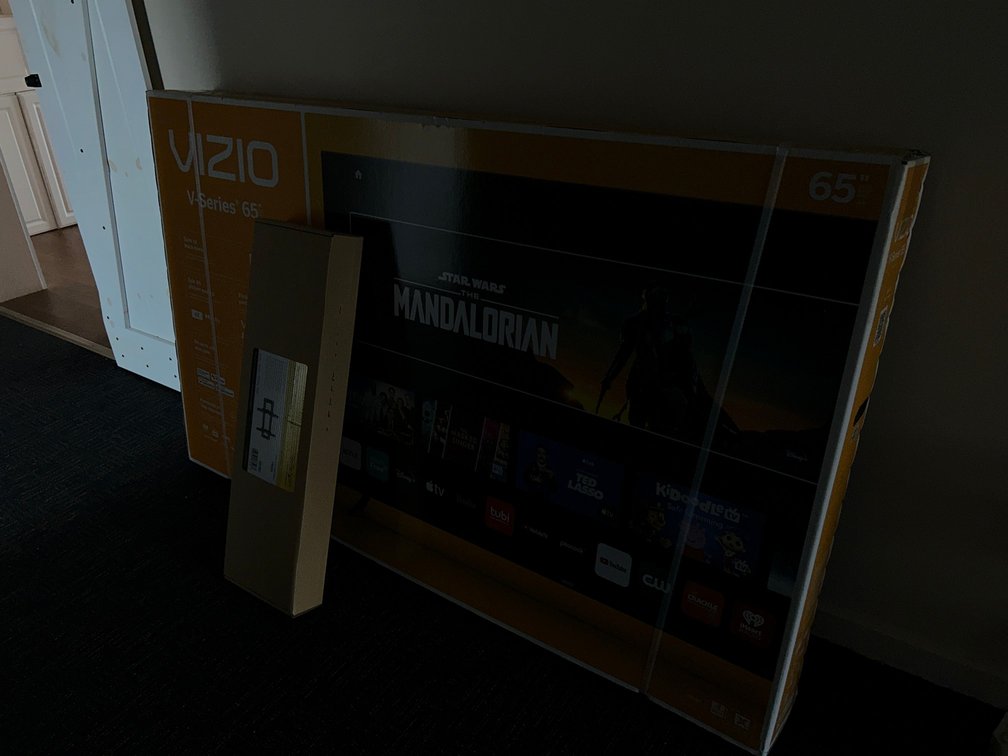 New in Box  Vizio V Series 65 Inch TV with Wall Mount