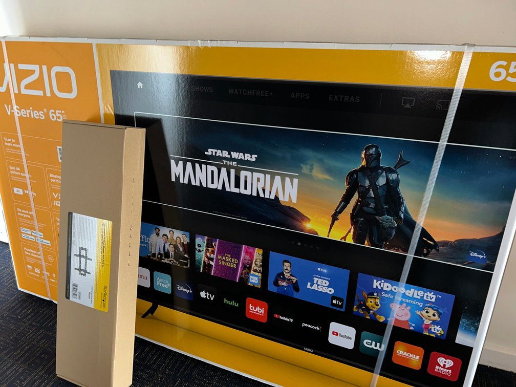 New in Box  Vizio V Series 65 Inch TV with Wall Mount