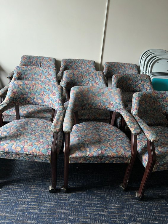 9-Waiting Room chairs on Rollers