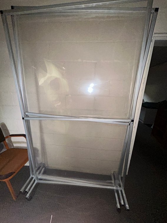 3-Free Standing Acrylic Screens Dividers