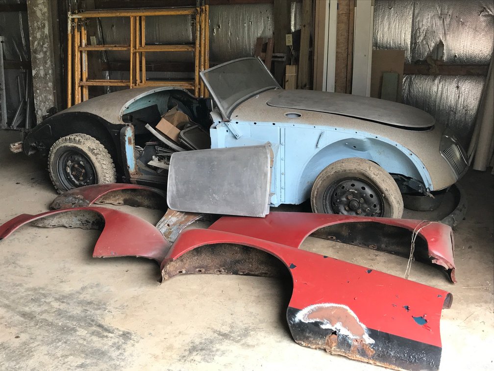 1961 MG Convertible with Many Parts