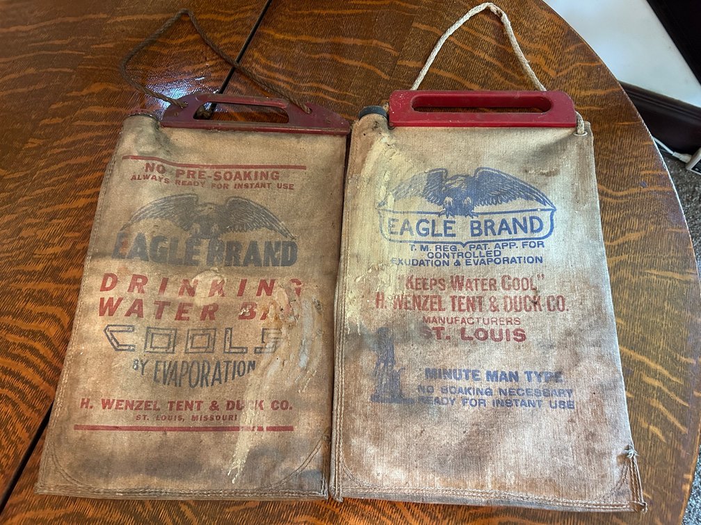 2 Eagle Brand Canvas Water Bags