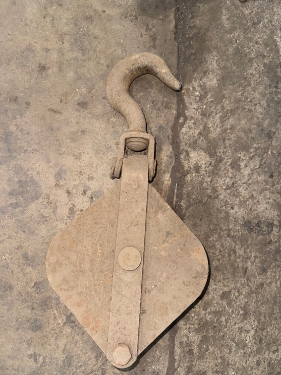 Vintage Steel Block Tackle Hoist Pulley