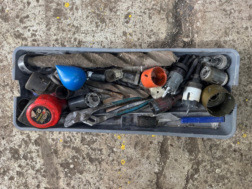 Plastic Tray, Variety of Mixed Tools and Hardware