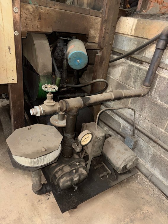 Vintage Belt Driven Industrial Pump