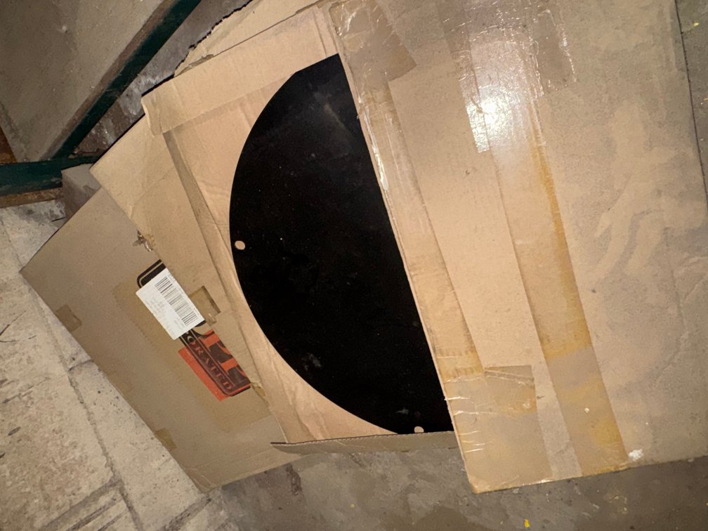 Black Circular Plastic Cover Plate