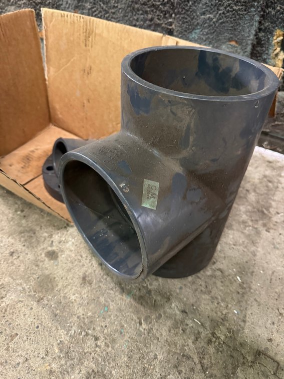 4 Inch Duct tile Iron Flange type T Fitting