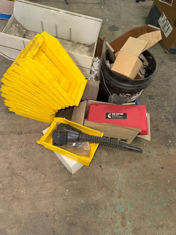 Yellow Plastic Shelf Bins