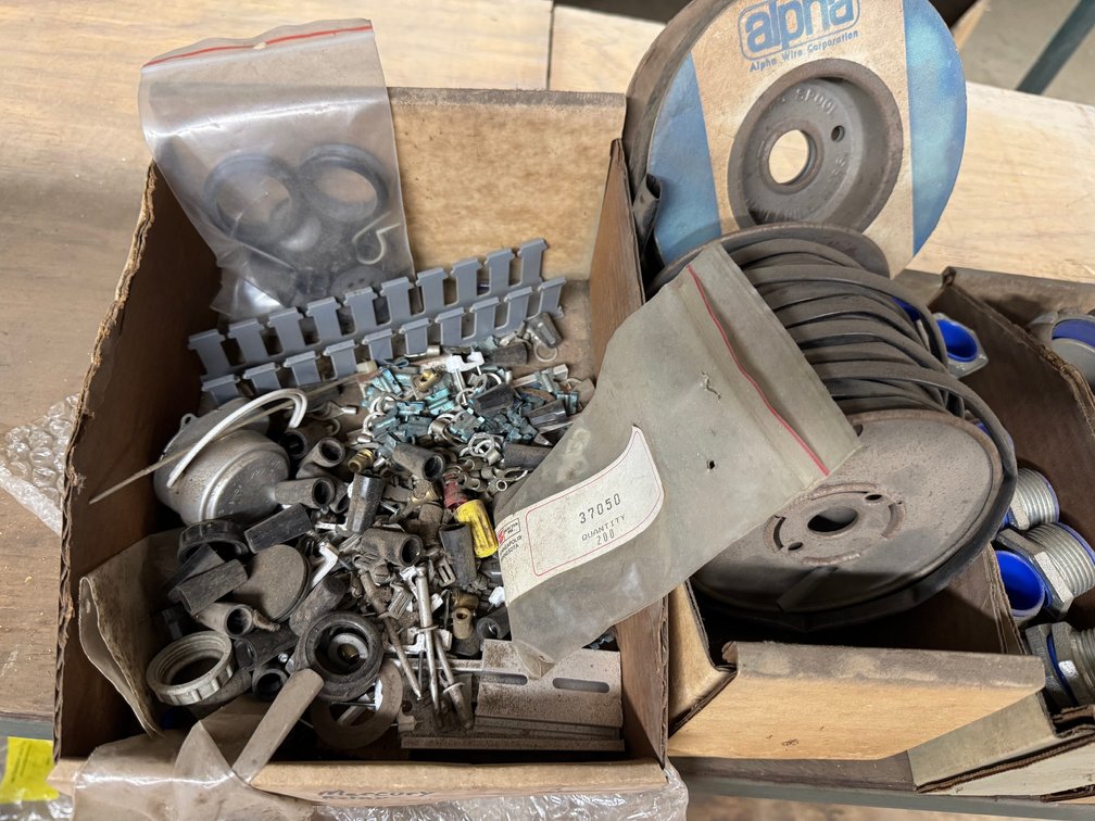 Storage Rack Filled with Hardware