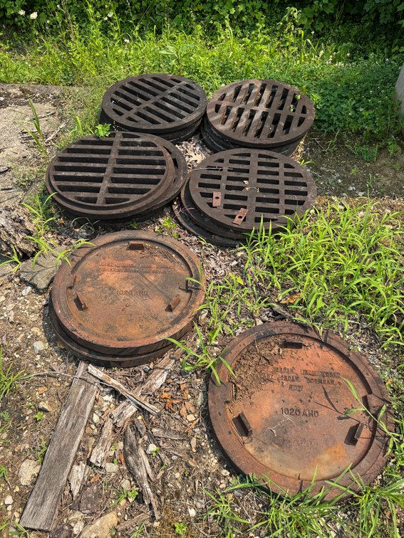 3-Heavy Duty Cast Iron Man Hole Covers