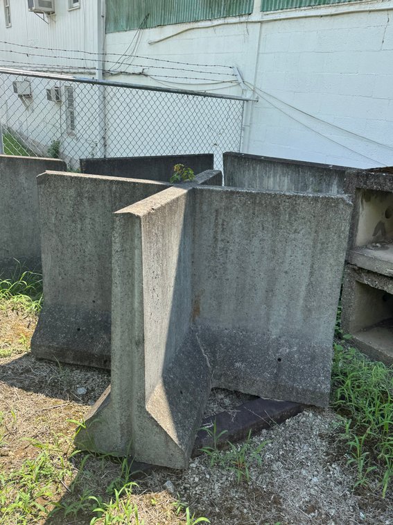 Retaining wall units, 1 is X shaped