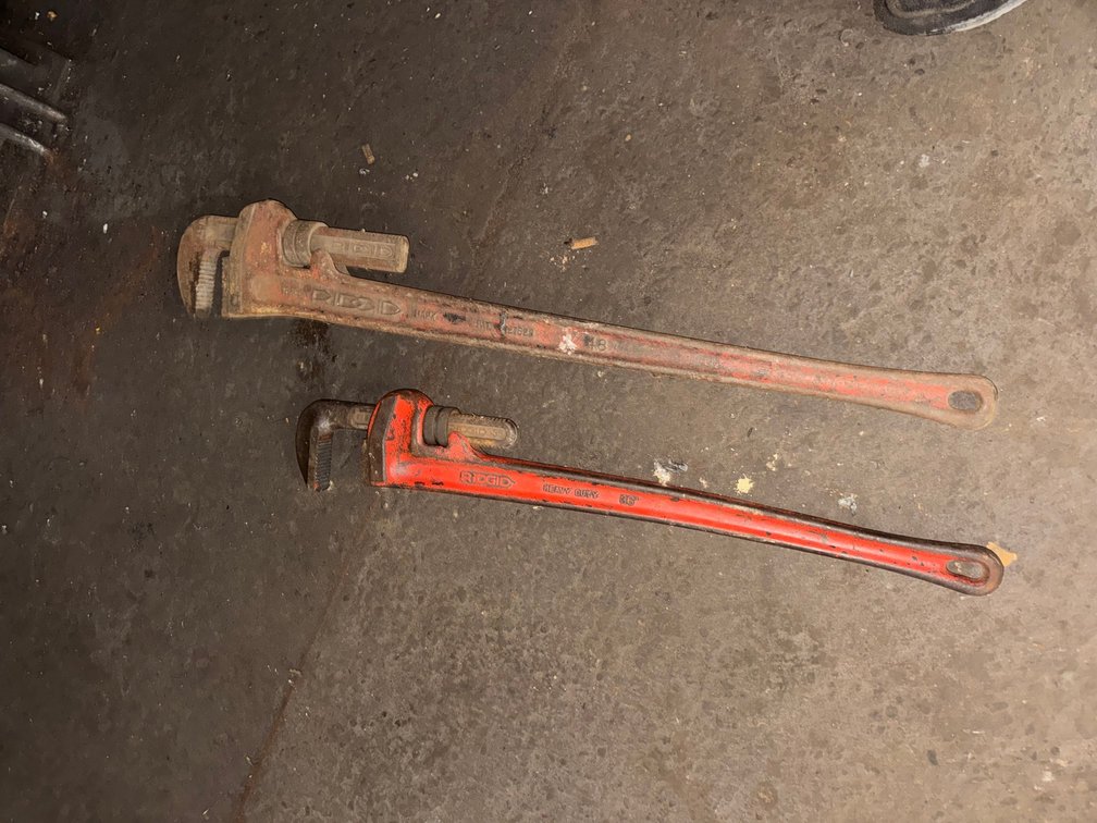 2-Ridgid  Straight Heavy Duty Pipe Wrench