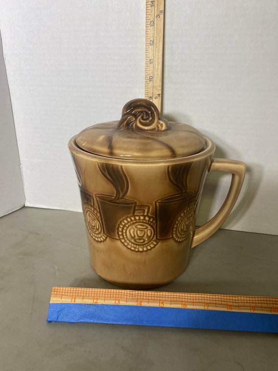 Coffee mug style cookie jar-7 1/2" tall