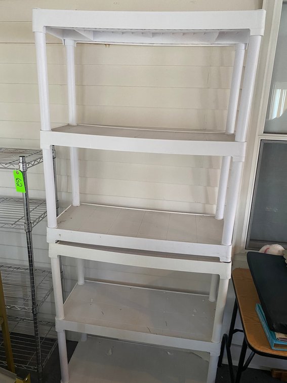 2 Plastic shelving units
