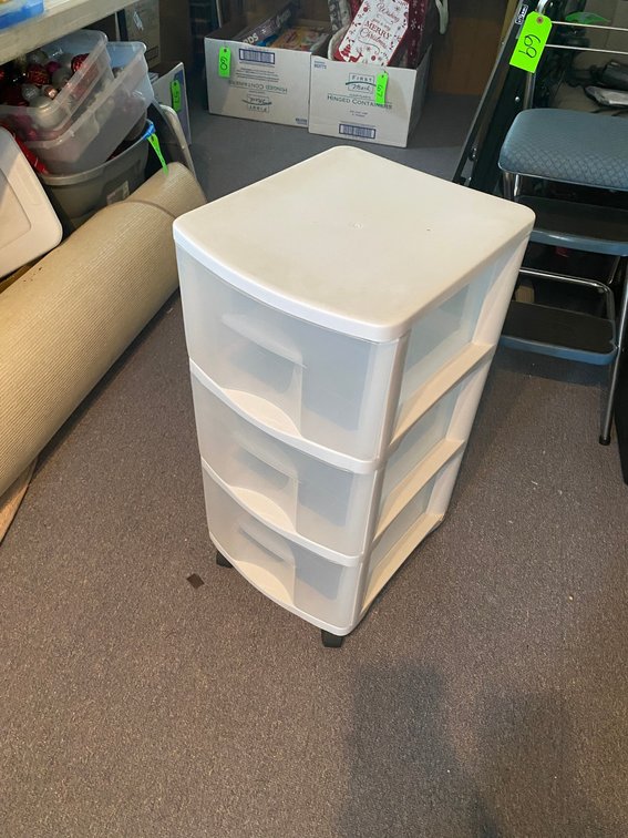 Rolling plastic 3 drawer organizer
