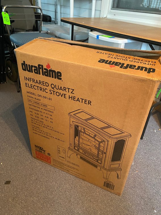 Duraflame infared quartz electric stove heater in black finish