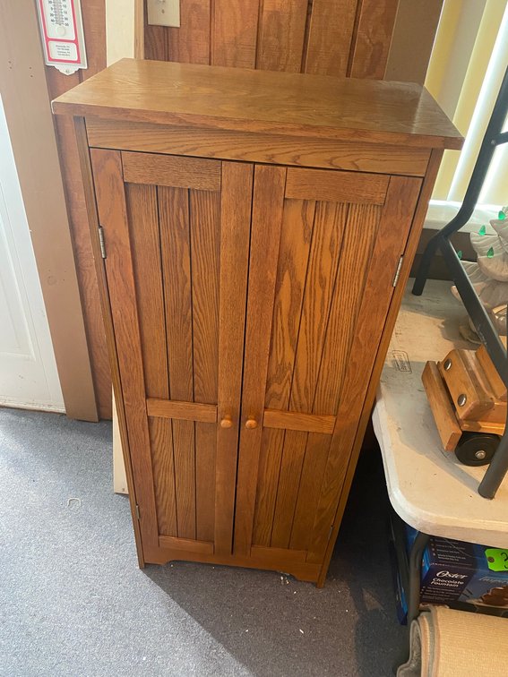 2 Door pressed wood style cabinet