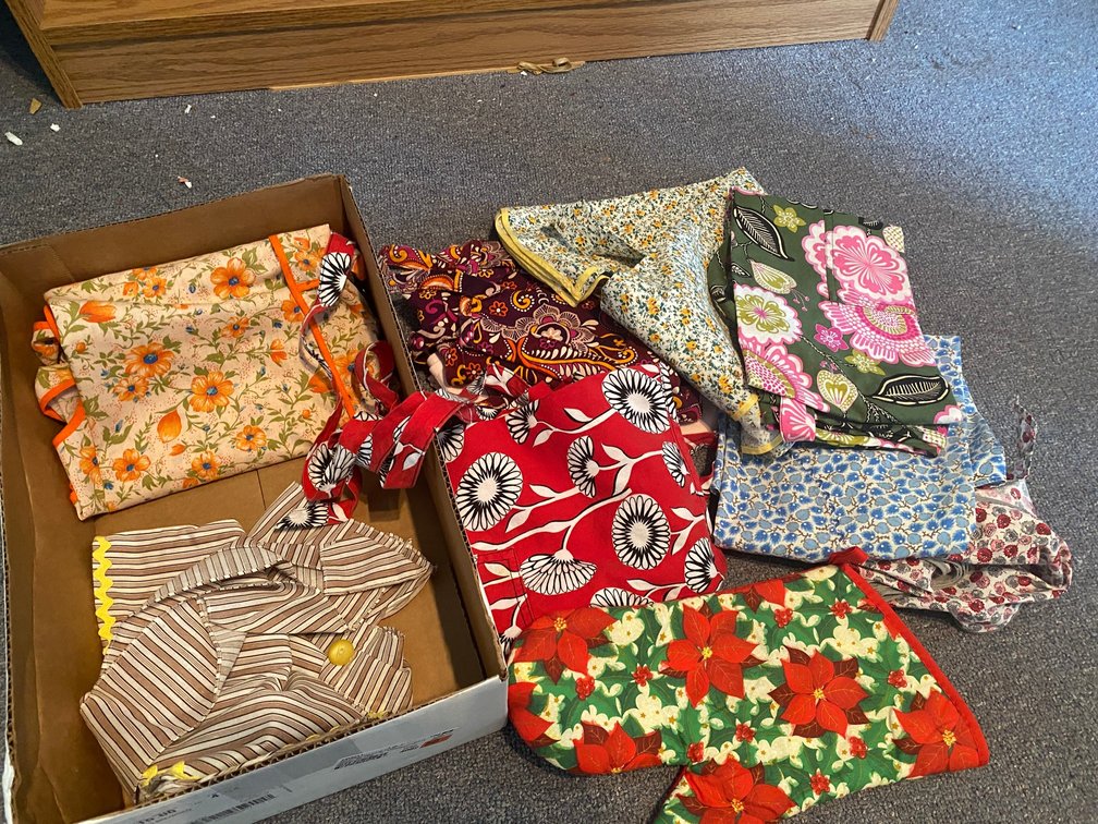 Vintage ladies' aprons