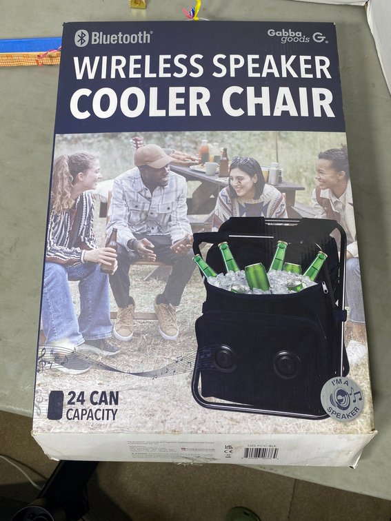 Wireless speaker cooler chair-24 can capacity, bluetooth ability