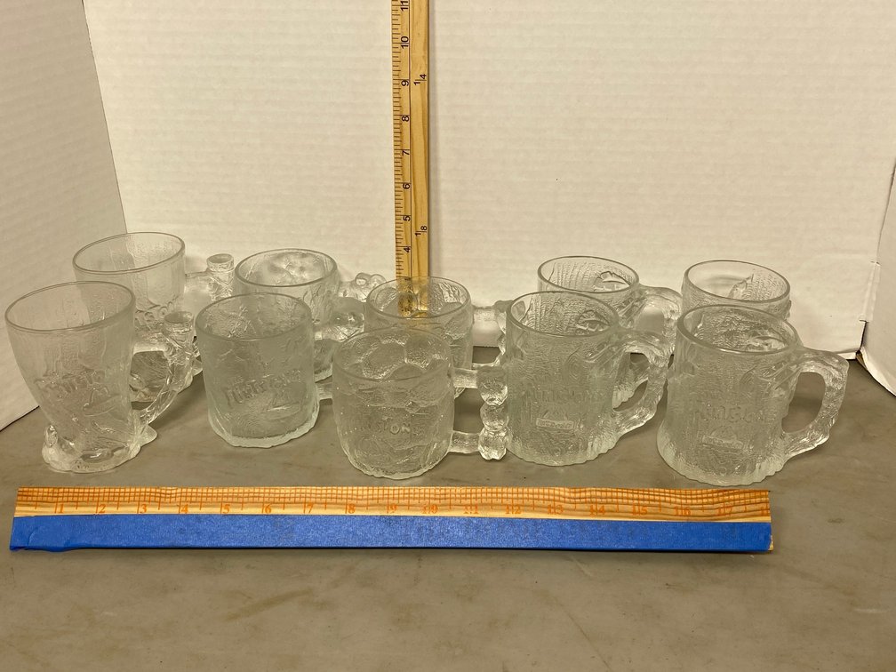 McDonald's Rock Donald collectible Flinstone glasses