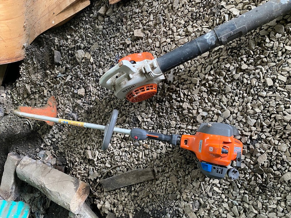 Husqvarna model #130C string trimmer, Stihl model #BG55 gasoline leaf blower