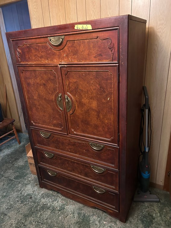 Cabinet with drawers and shelves
