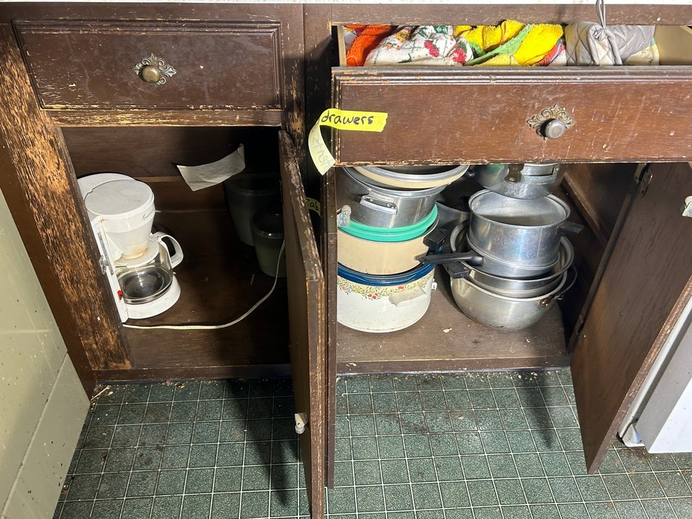 Contents of cabinets