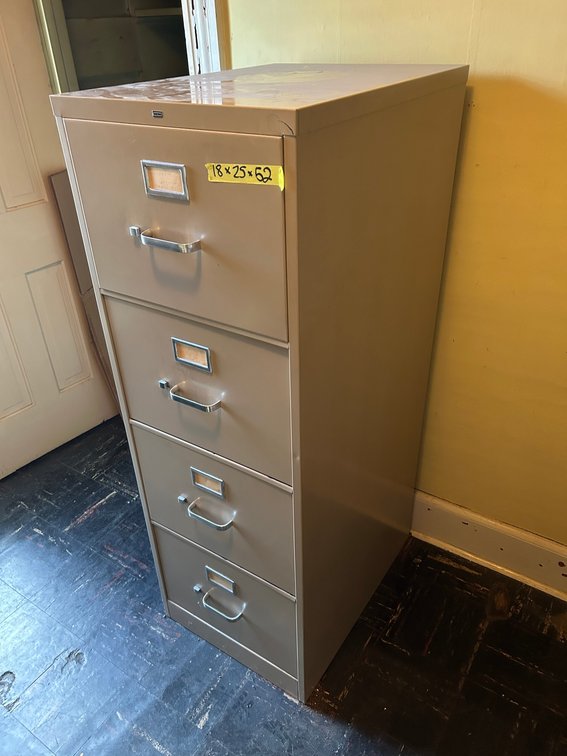 4 Drawer metal file cabinet