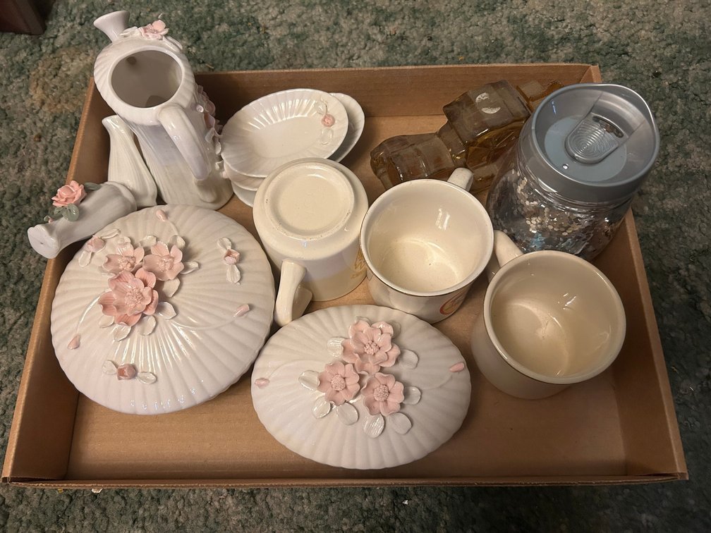 Glassware, dishes, misc.