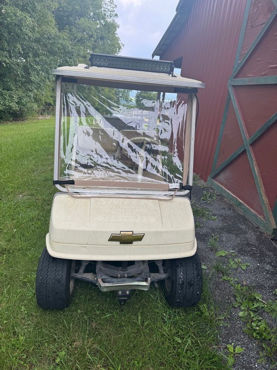 Beige G Yamaha golf cart