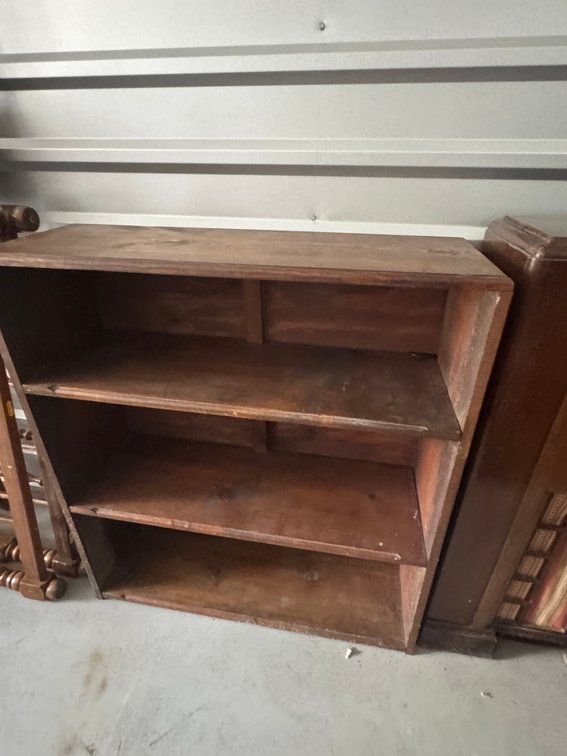 Vintage wooden bookshelf