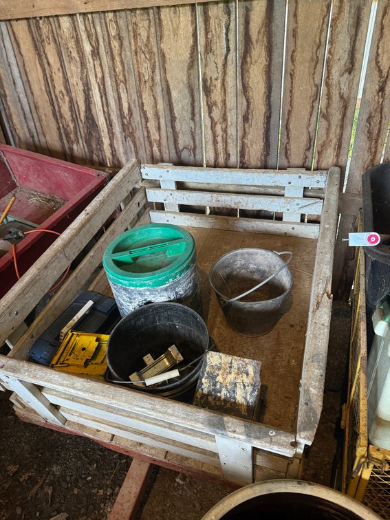 Wooden Cart with Contents