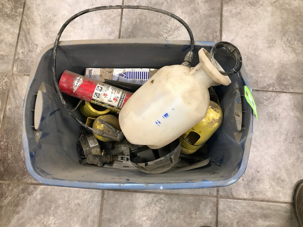 Tote Random Propane Caps Oxygen Acetylene Caps, Fire Extinguisher, Sprayer