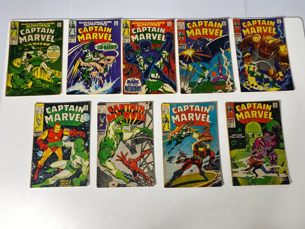 Vintage Captain Marvel comic books