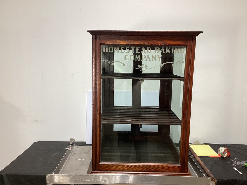 Home stead Baking company Wooden Display Cabinet