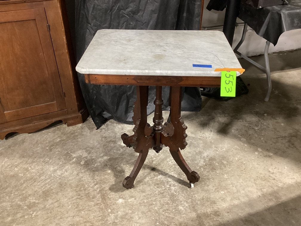Antique Victorian Marble Top Table