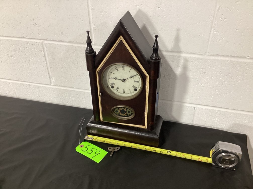 Wooden Clock with Key