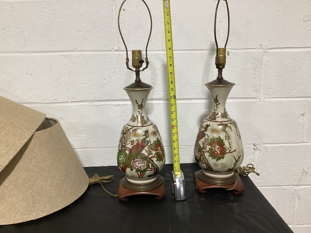 Pair of Oriential Lamps with shades