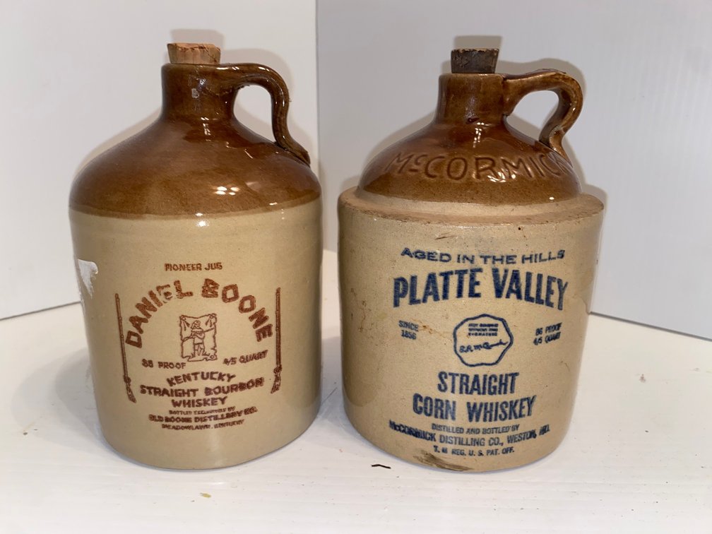 2 Small stoneware jugs