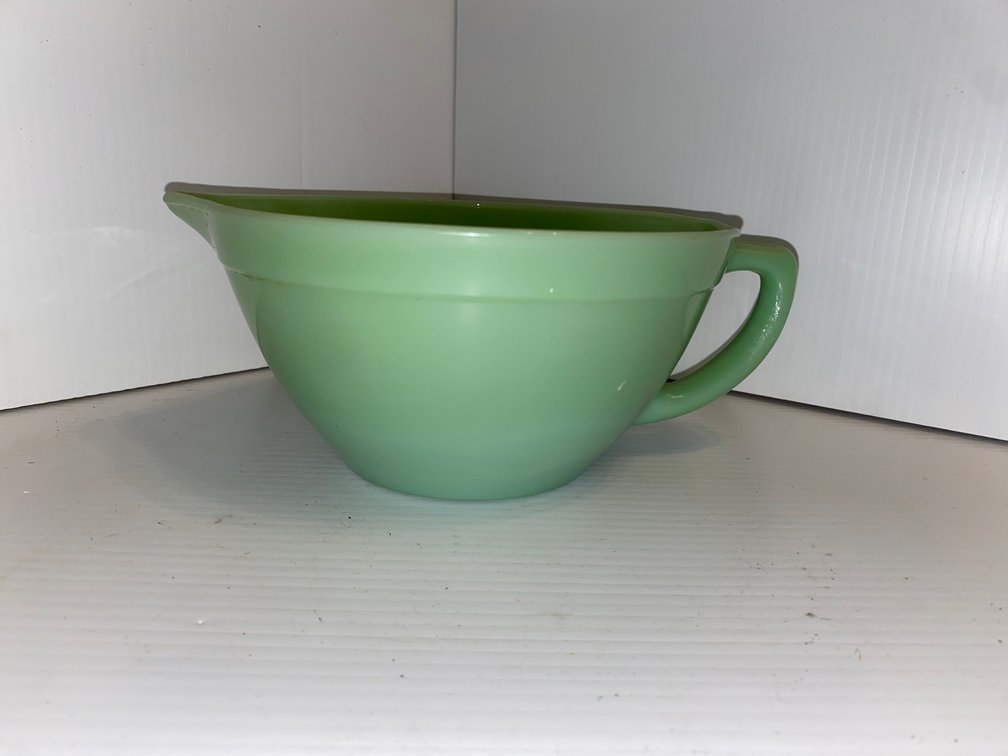 Fireking Jadeite ovenware pitcher