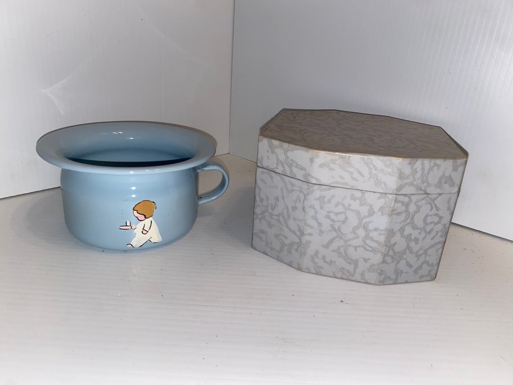 Vintage child's travel potty in box
