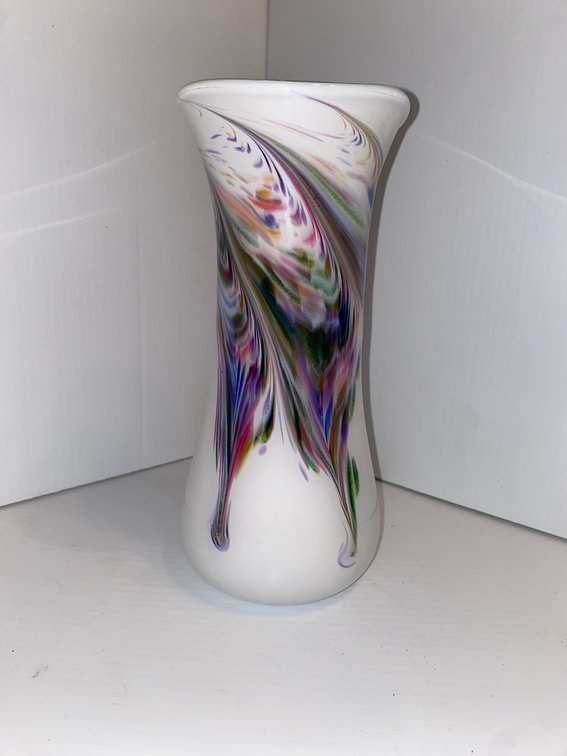 Hand blown art glass vase
