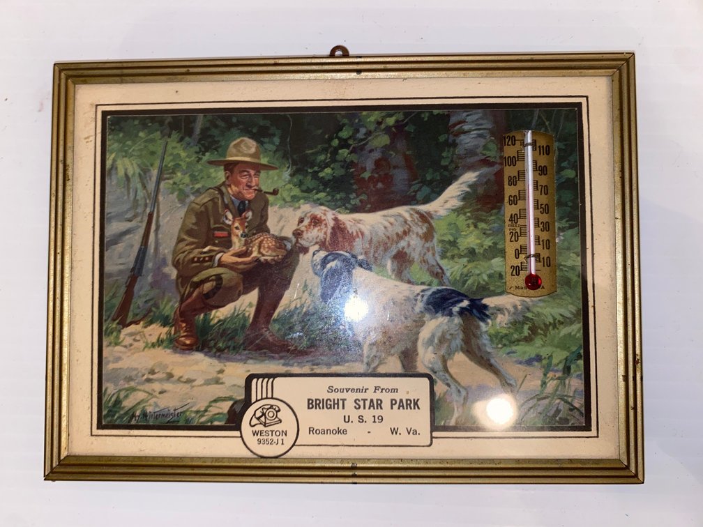 Souvenir from Bright Star Park, Roanoke, WV-with thermometer
