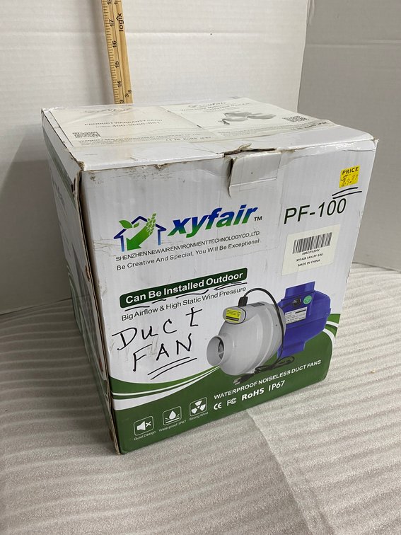 Xyfair model-PF100W1 duct fan-waterproof, noiseless, indoor or outdoor