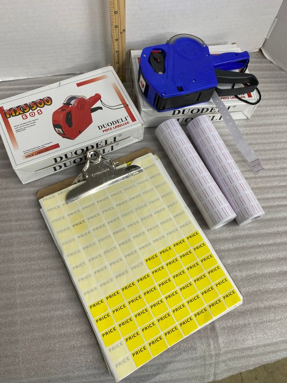 2 Duodeli price labelers with stickers